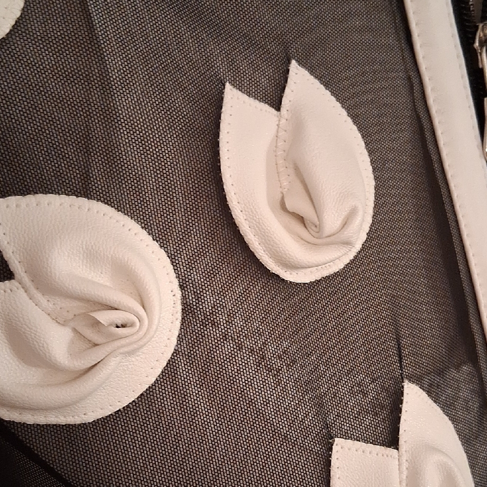 Weavz Black and White Floral Bomber Jacket - Picture 2 of 10
